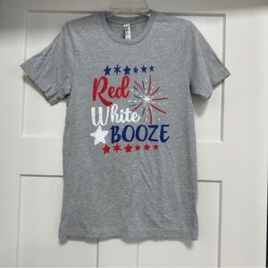 Red White and Booze Graphic Shirt Size S